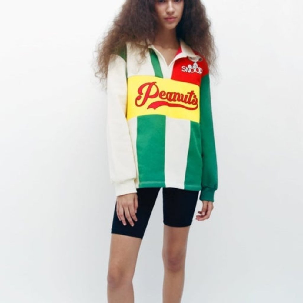 zara peanuts snoopy sweatshirt size S